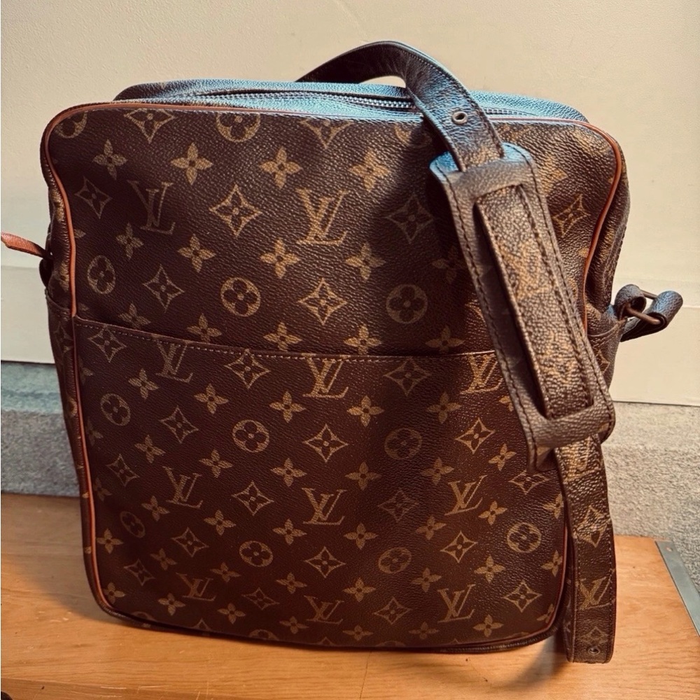 💯Louis Vuitton pre 80’s Eclair Brown Monogram Crossbody Marceau Gm Shoulder Bag